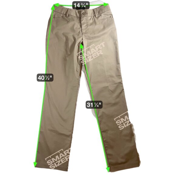 Lee Pants Straight Leg Mid Rise Khaki Wrinkle Free SZ 4 - Picture 3 of 7